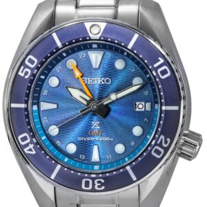 Seiko Prospex Sea Aqua Sumo GMT Blue Dial Solar Diver's SFK001J1 200M Men's Watch